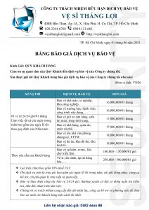 Báo giá bảo vệ nhà máy